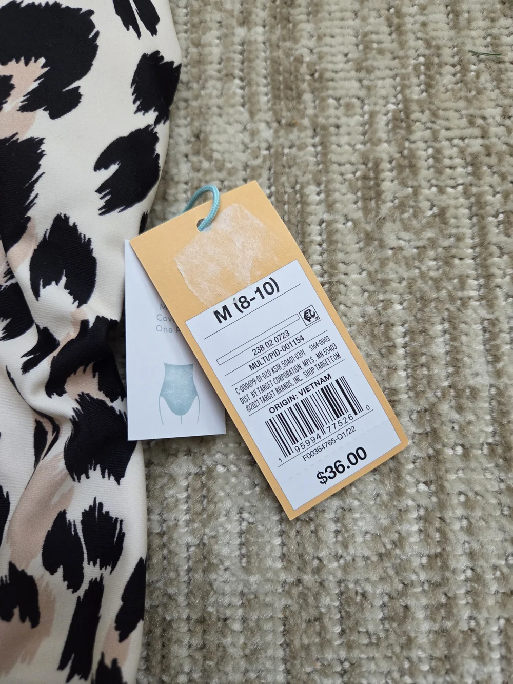 Kona Sol Target Women Leopard Print One Piece Swimsuit - Picture 11 of 12
